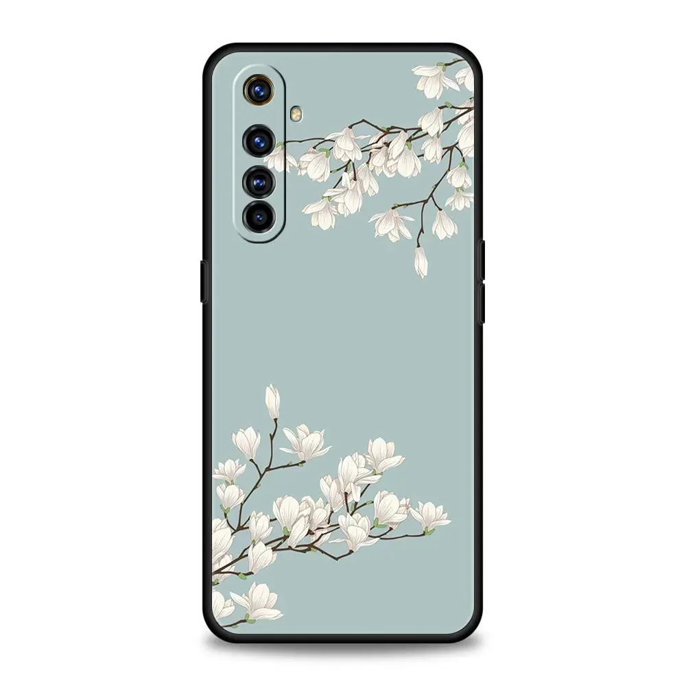 เคสโทรศัพท์สำหรับ Realme 12 11 10 9 8 5ก. 7 6 GT5 GT3 GT2โปรพลัส C21 C11 C25 C35 Realme GT NEO 2 3T 5ลายต้นไม้ดอกซากุระ