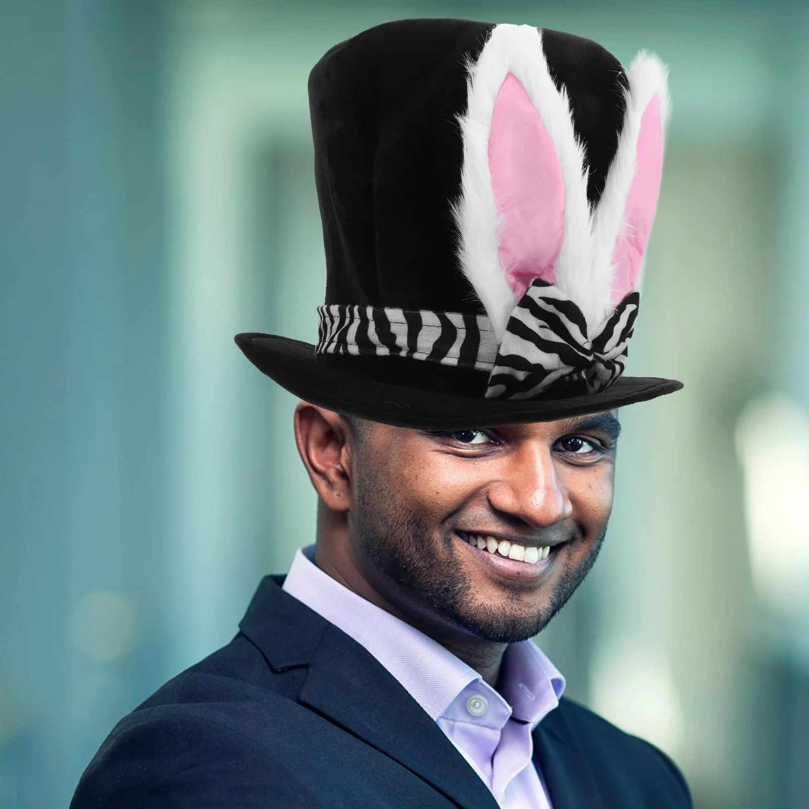 

Пасхальный кролик, шапка с ушками, милый цилиндр с кроличьими ушками, праздничный головной убор, нарядный костюм, аксессуар для женщин, мужчин и детей