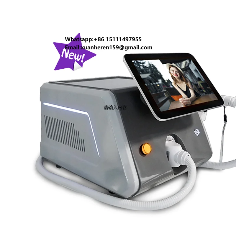 Portable Ice Diode Lasr Hair Removal 755mm 808mm 1064mm Permanent Diode Lasr Hair Removal Machine