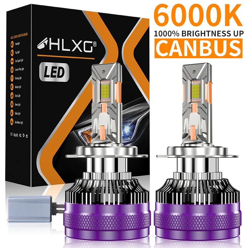 

HLXG H7 H11 LED Headlight CANBUS NO ERROR K5C H8 9012 HIR2 H9 9005 9006 HB3 HB4 High Power 12 PCS 9084 Chip 6000K Auto Fog Lamp