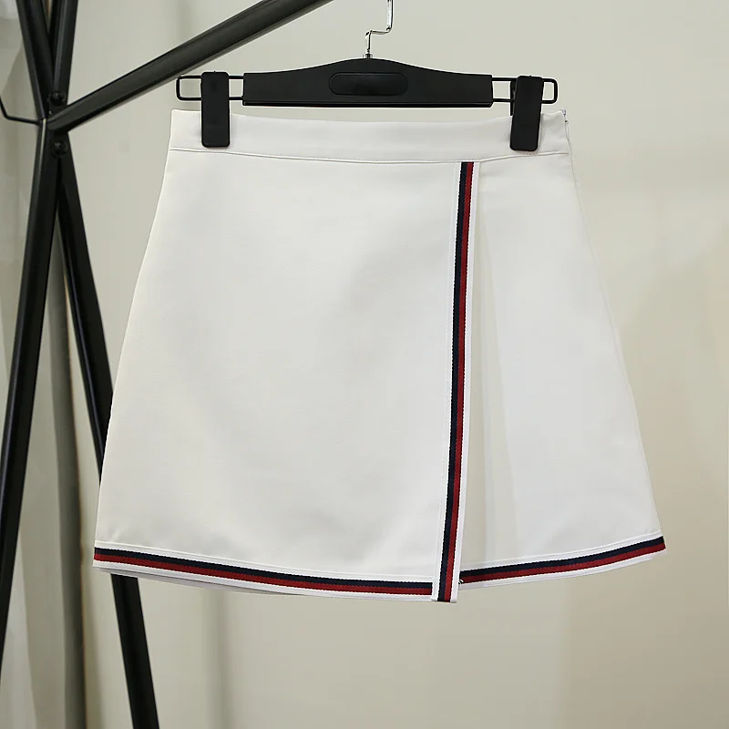 Women's Black High Waist Side Split Tennis Skort Breathable Stretchy Active Skirt for Golf Fitness Sports Daily Outfits