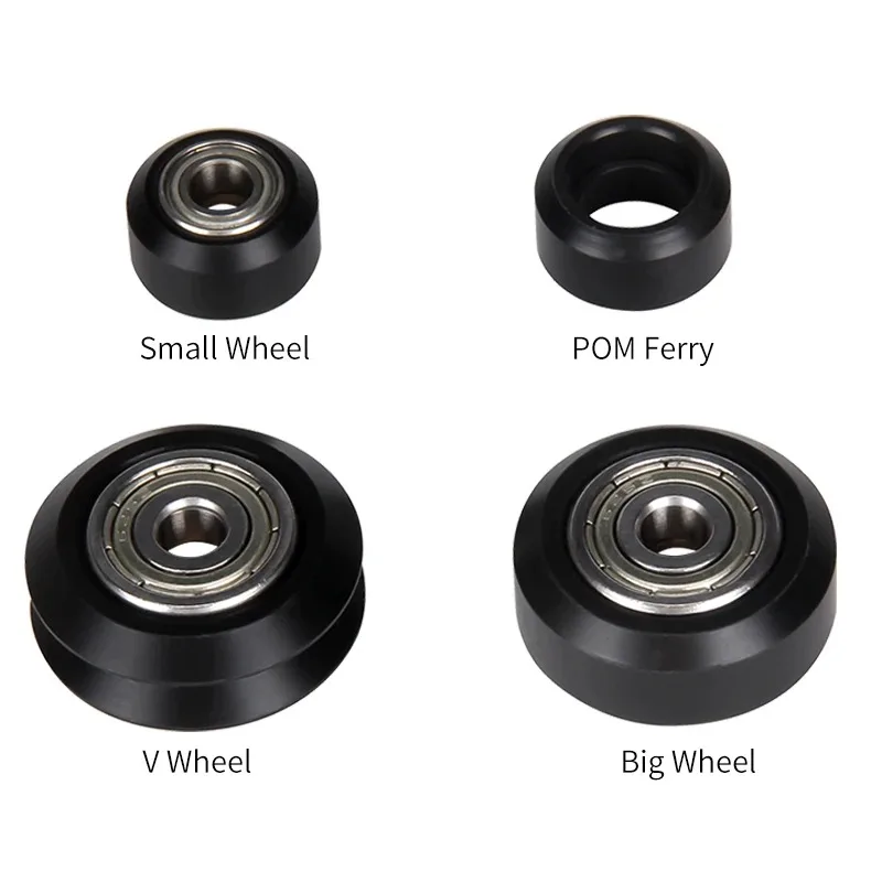 10PCS POM Idler Pulley Wheel 625ZZ 625RS MR105ZZ Bearing Small Big V-Slot Plastic Wheel For Openbuilds 3D Printer Parts