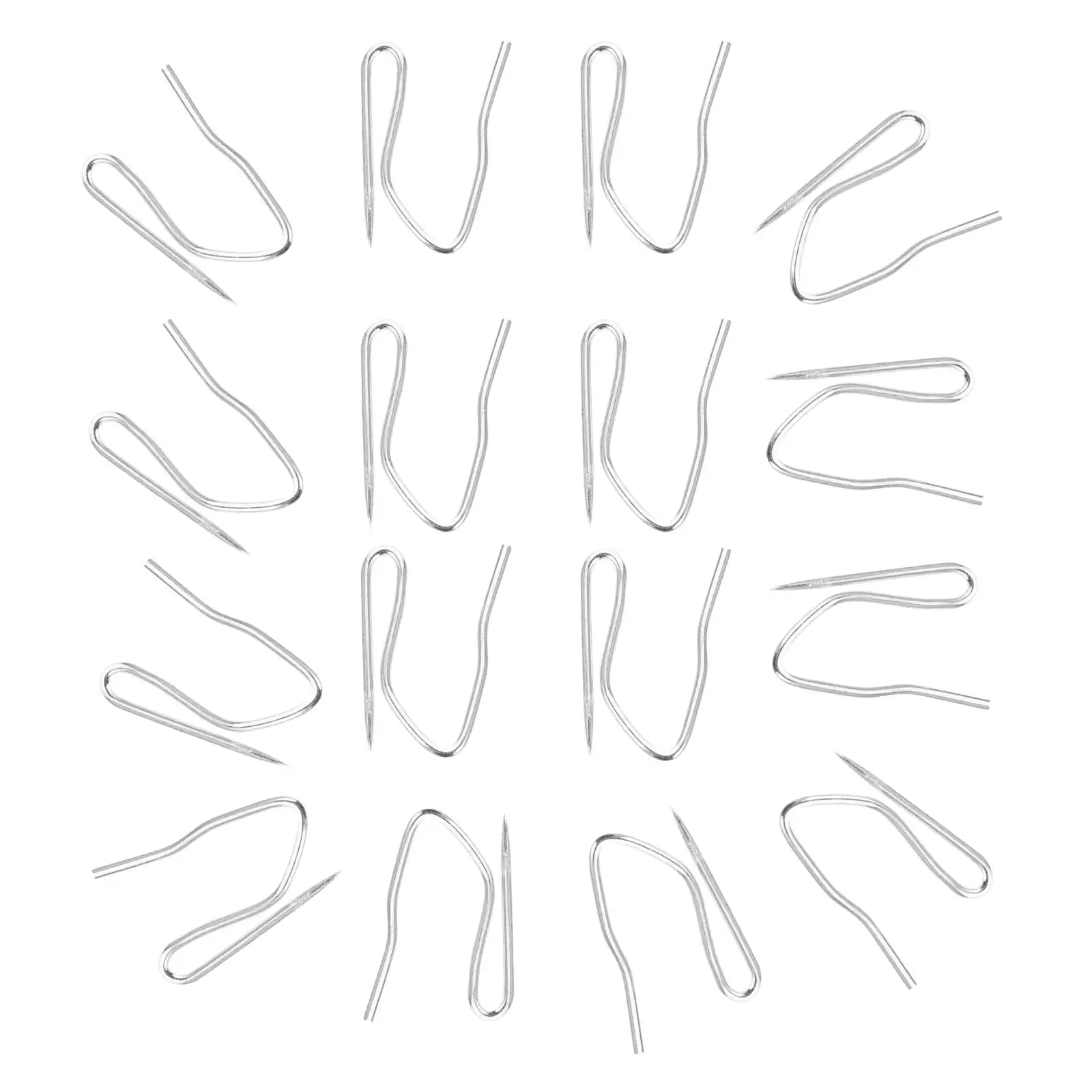 

100pcs Curtain Rustproof Metal S shaped Hooks Silver Plated Iron Hooks Bathroom Decor Pleated Curtains Accessories
