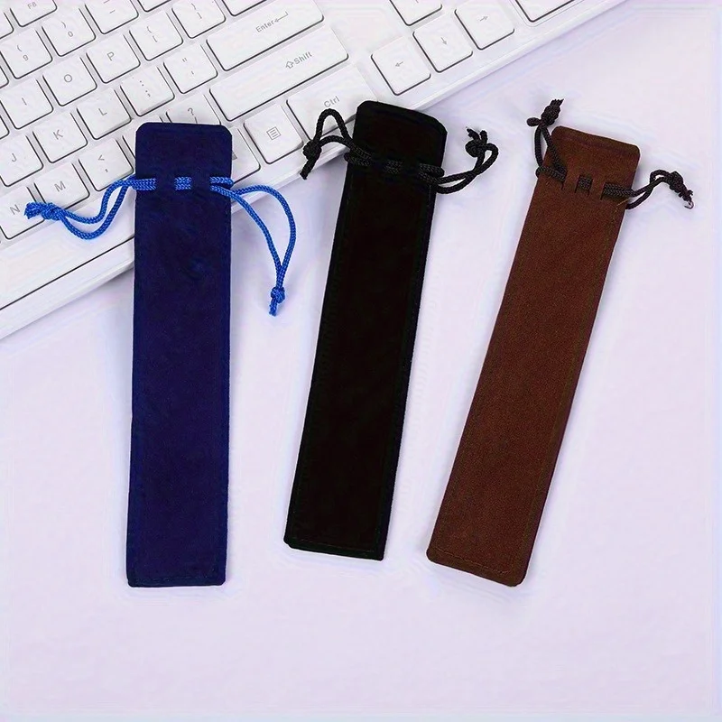 10Pcs/Lot Drawstring Pencil Case Compact Portable Thickened Pen Bag for Student Gift Office Accessories
