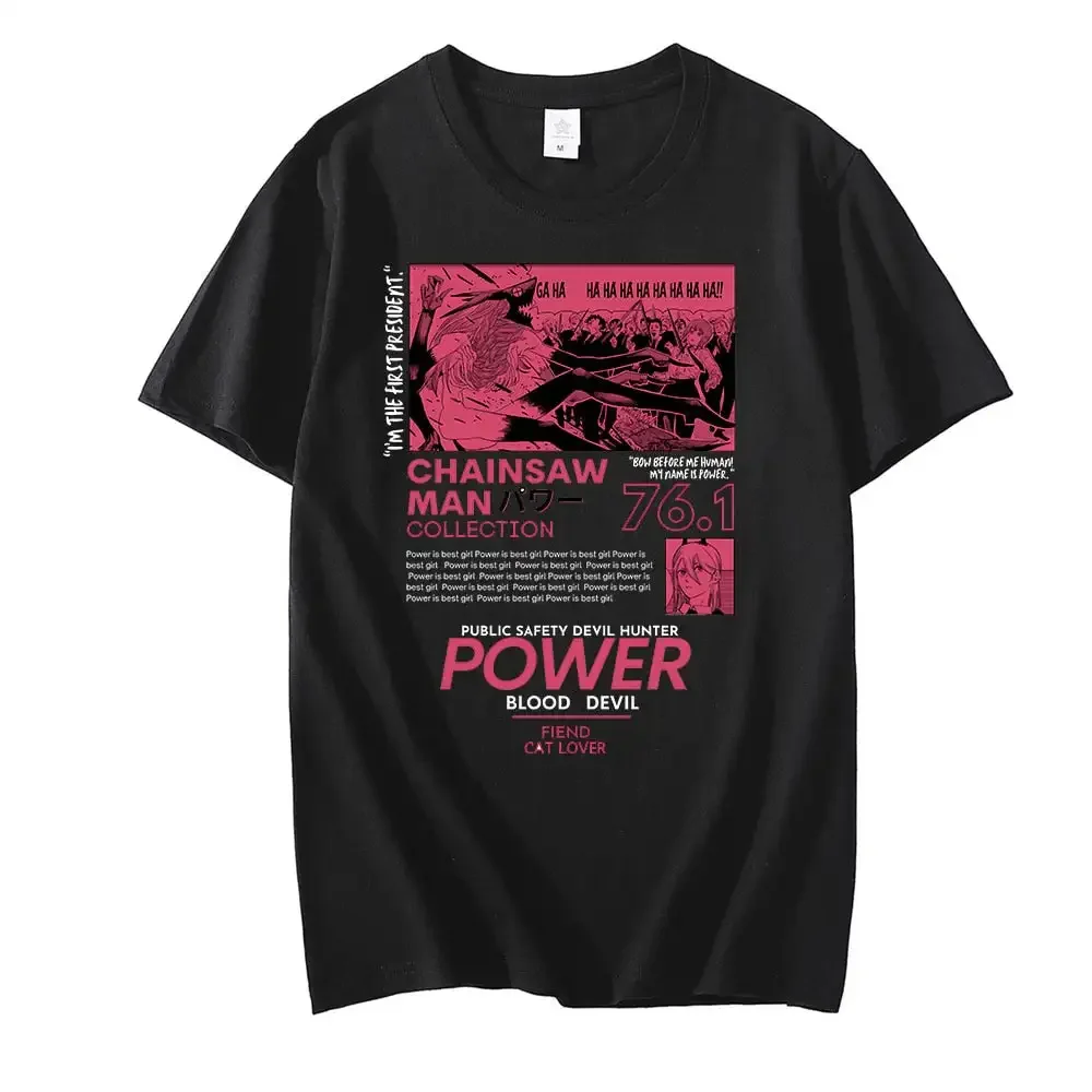 チェーンソーマンレトロチェーンソー Tシャツアニメシャツヴィンテージメンズ Tシャツ純粋な綿レジャースポーツ原宿夏新 2025