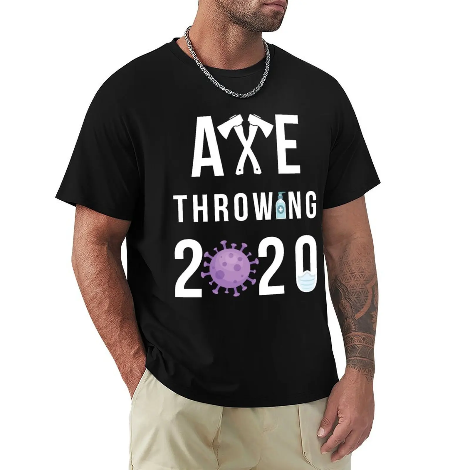 Axe Throwing 2020 T-Shirt hippie clothes Short sleeve tee plus size tops mens graphic t-shirts pack