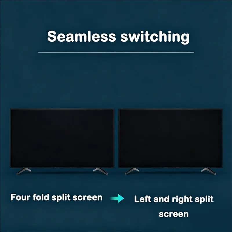 ABKQ--Compatible 4K Quad Screen 4 In 1 Out 1080P Multi-Viewer Seamless Switcher 9 Display Modes For PC Camera