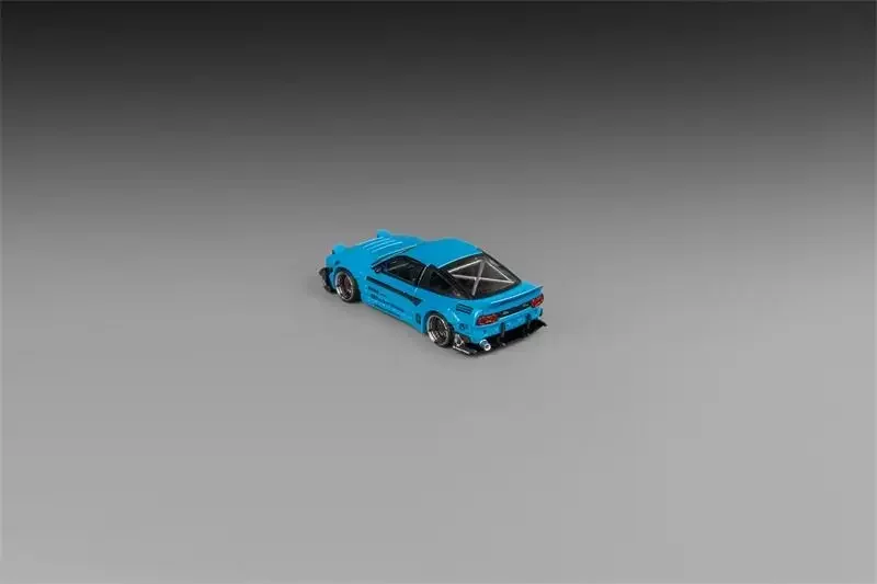Micro Turbo 1:64 Rocket Bunny Pandem Silvia 180SX BabyBlue Diecast Model Car