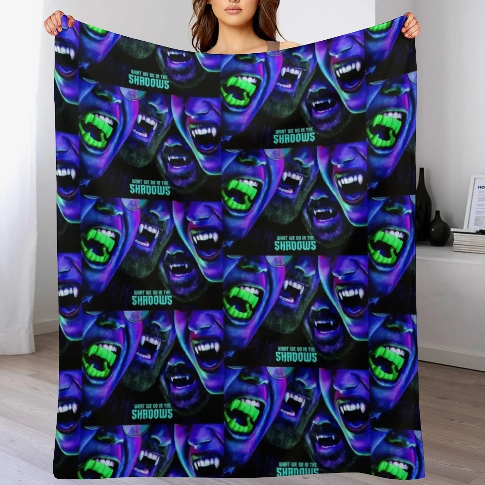 

What We Do in the Shadows Say Cheese Throw Blanket blankets ands Winter beds Multi-Purpose Blankets