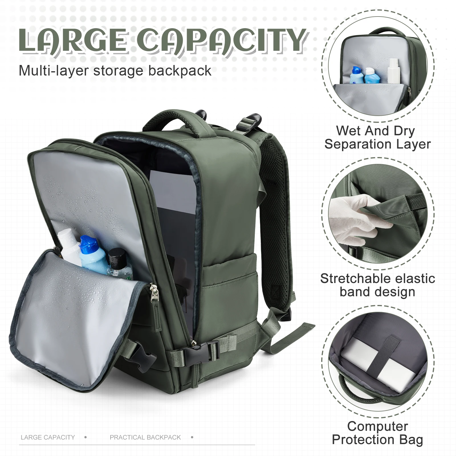 ライアンエア バックパック 40x20x25 機内持ち込みバッグ トラベルバックパック イージージェット、多機能、大容量、軽量、レジャーコンピューターバッグ
