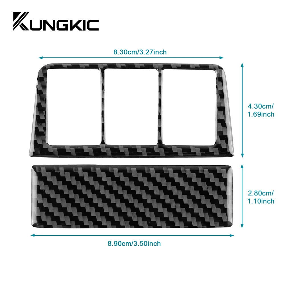 Real Soft Carbon Fiber Sticker For Toyota RAV4 2006 2007 2008 2009 2010 2011 2012 LHD Car Headlight Switch Frame Interior Panel