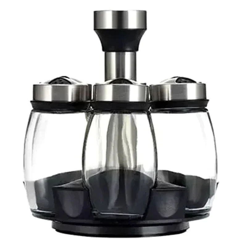 

L56A-НОВАЯ стеклянная банка с одной бутылкой и набор банок для специй, стеклянная стойка для приправ, сахара, перца, бутылки, солонки, держатель, стеллаж для хранения