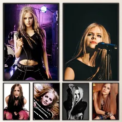 Singer Avril Ramona Lavigne Poster Fancy Poster Wall Sticker for Living Room Bar Vintage Decorative Painting Middle