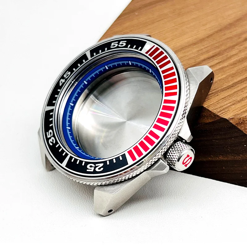 44mm NH35 Case Samurai Watch Case fit for NH34 NH35 NH36 7S26 Automatic Movement 20ATM Sapphire Crystal Glass Watch Case image 3