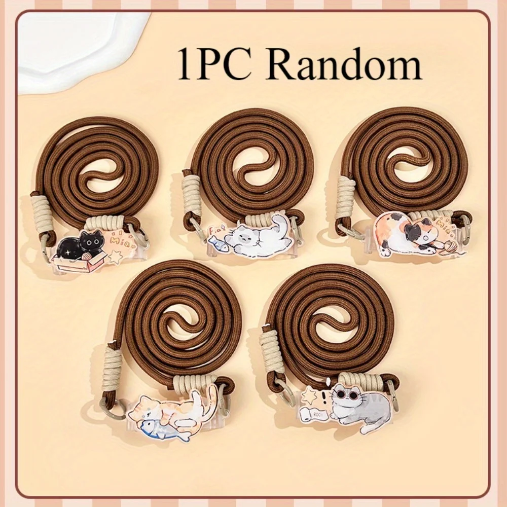 Clip universale per telefono Simpatico cartone animato modello gatto Tracolla a tracolla Tracolla lunga Tracolla appesa Cordino per cellulare