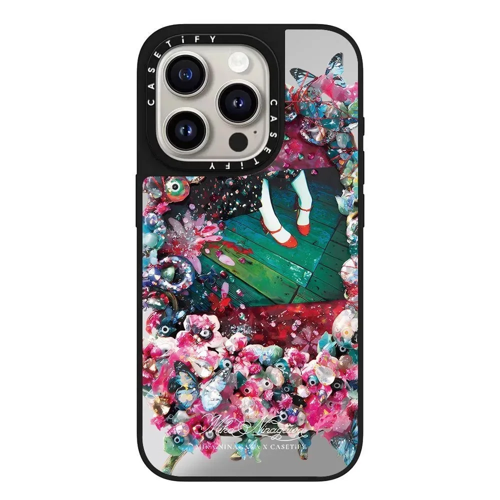 

Серия Tsumabuki Satomi Flowing Light Garden для iPhone 16/17 Pro Max Apple, чехол для телефона с зеркалом-бабочкой