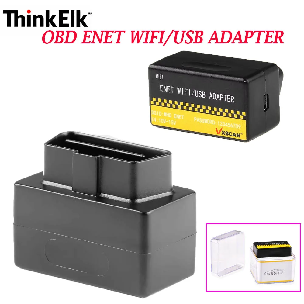 

Адаптер ENET с интерфейсами Wi-Fi и USB, совместимый с BimmerCode E-SYS Bootmod3 Ethernet, работает с iOS, Android и Windows.