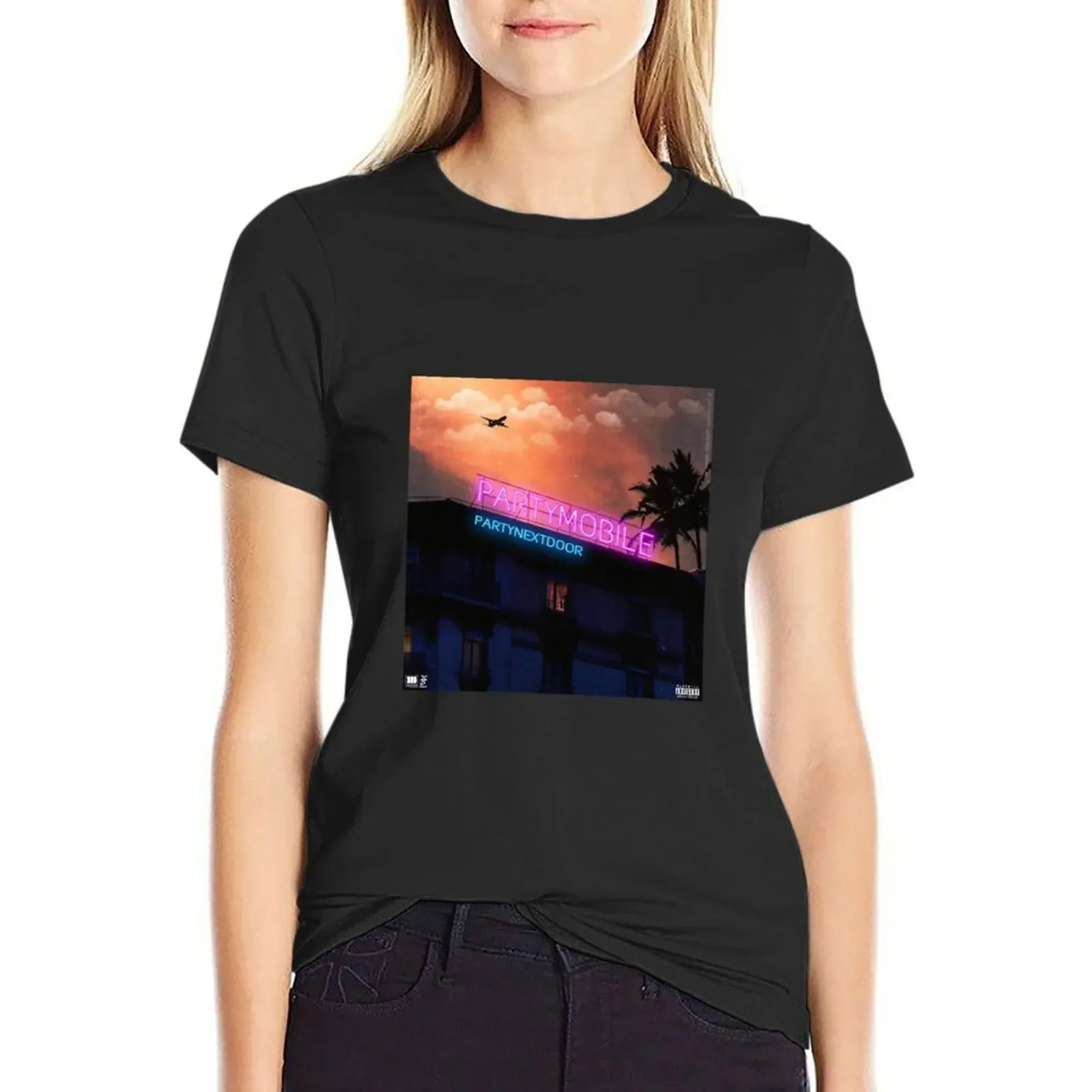 

PartyNextDoor - PartyMoblie T-Shirt Blouse plain kawaii clothes t shirt Women