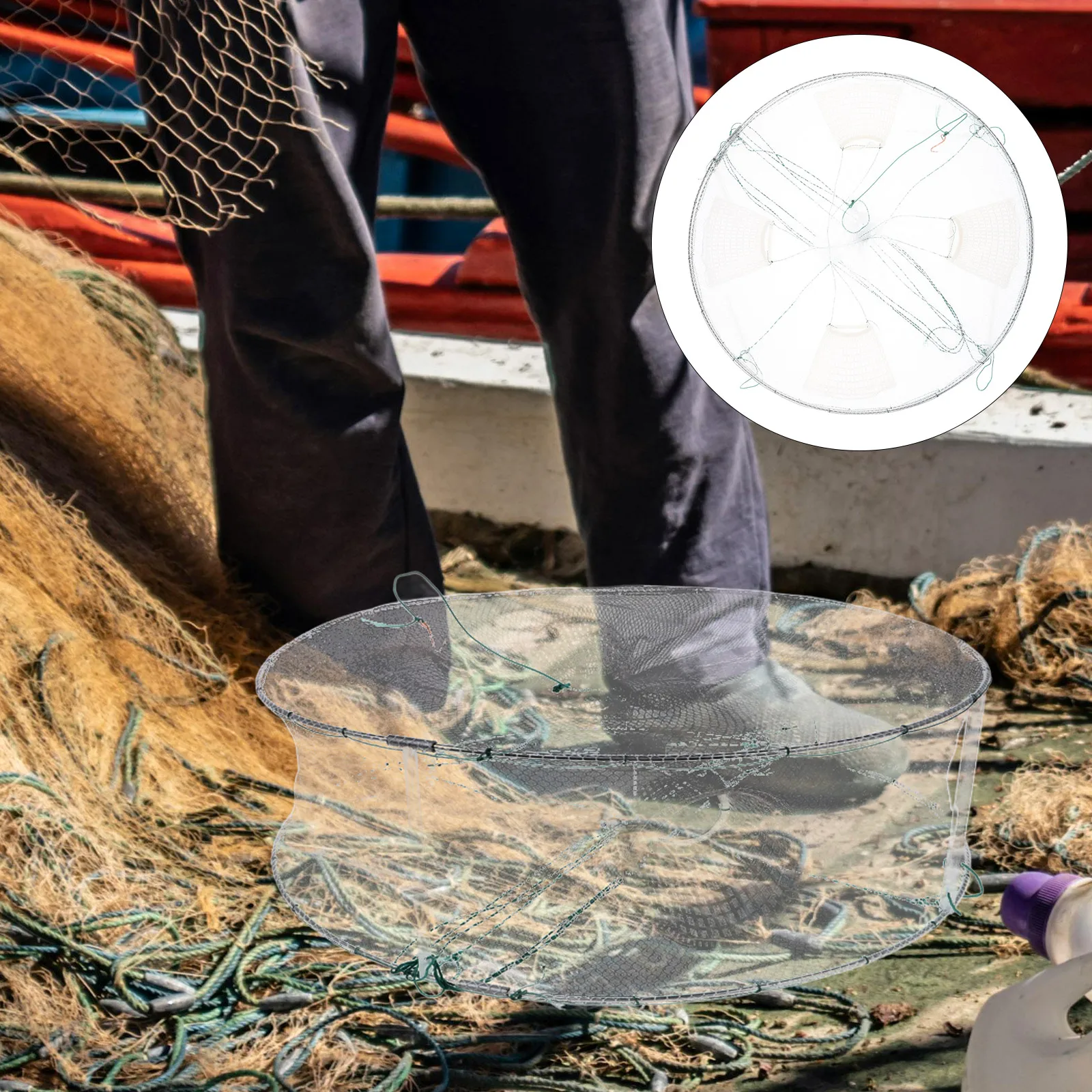 

Fishing Net Cage Crab Crabbing Crayfish Traps Catching Pe Crawfish Nets Catcher Basket