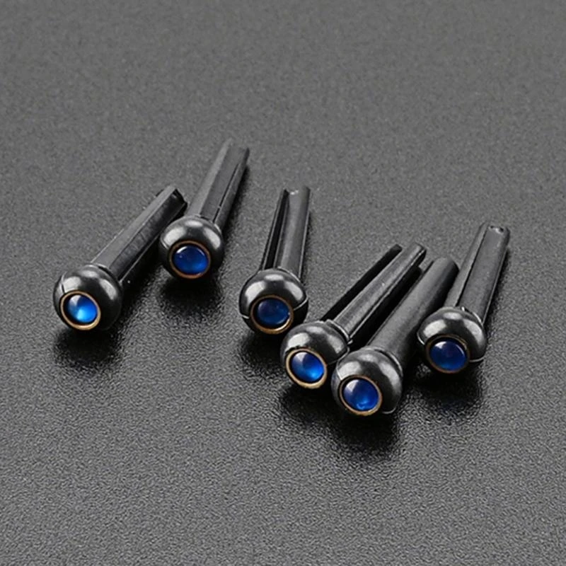 6x Guitar Bridge Pins for Acoustic Guitars Various Styles Guitar String Bridge Pins Guitar Replacement Part Accessories