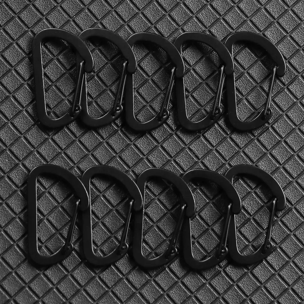 1/4/8pcs Professional Climbing Carabiner D Shape Mountaineering Buckle Hook Safety Lock Outdoor Climbing Equipment Accessory