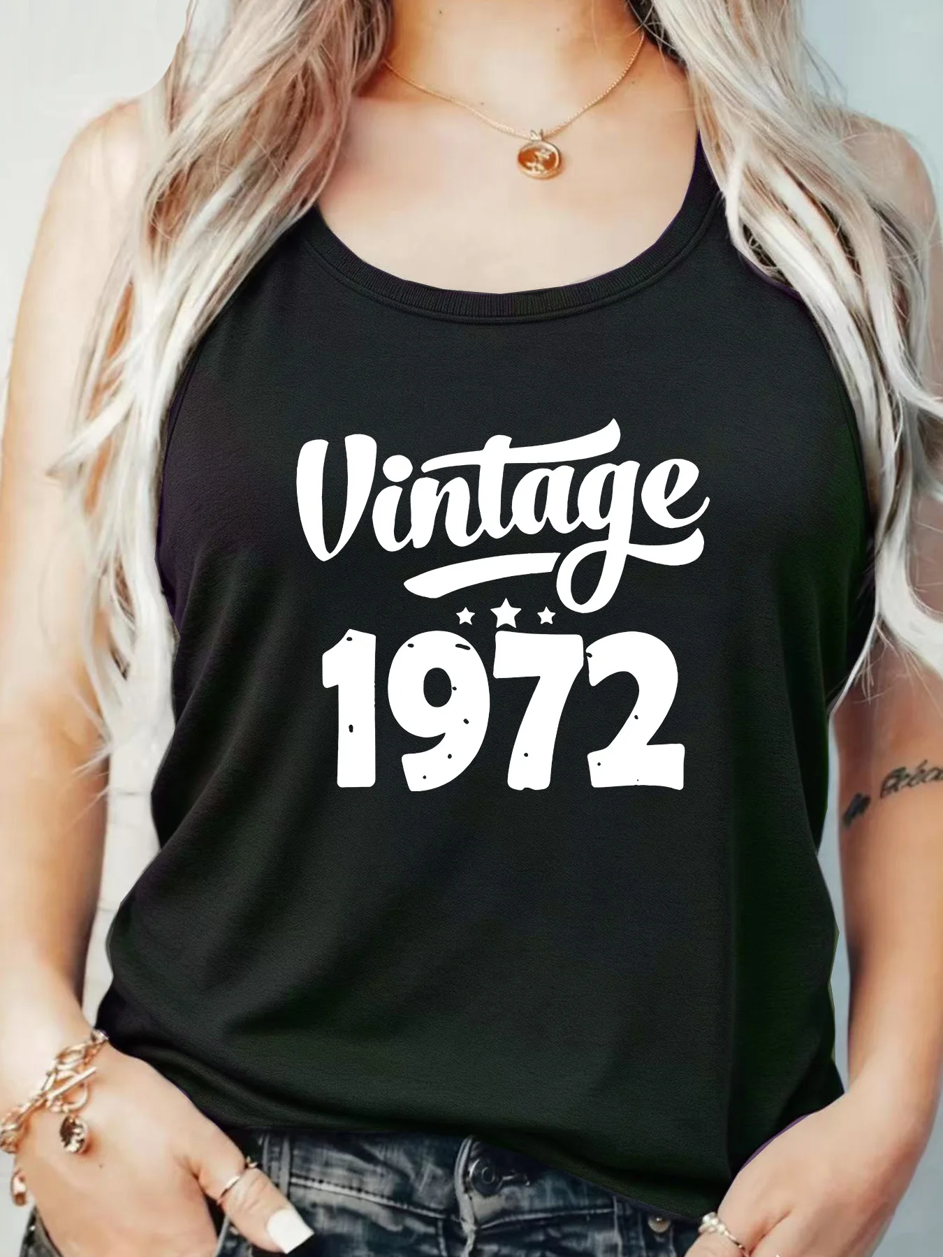 

Loose Fit Printed Pocket T-Shirt for Women with Ribbed Collar round Neck 1-8XL plus Size Comfortable Casual Vest