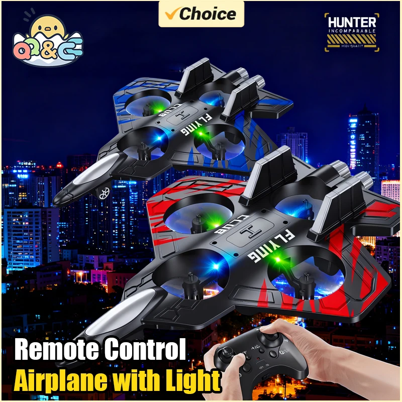 

2.4G Rc Plane With LED Light RC Helicopter 360 Flip Fighter Remote Control Airplane Kids Toys for Boys Birthday Xmas Toy Gifts