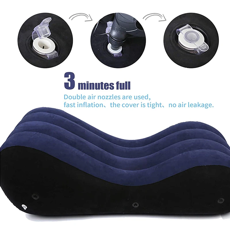 Large Inflatable Bed Air Cushion Portable Lounger Yoga Chaise Sofa Position Aid Couple Pillow Chair Sofa Flocking Furniture