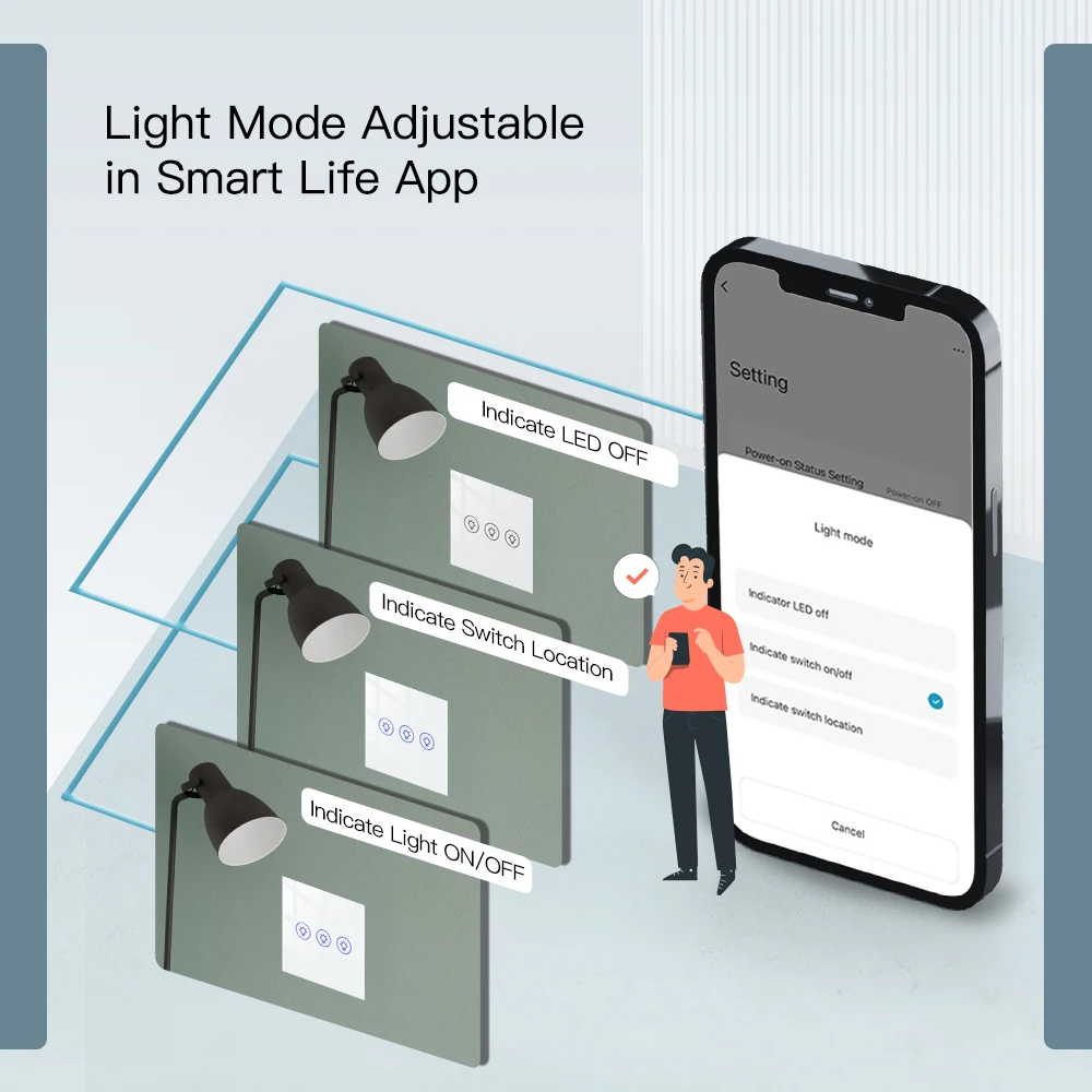 Tuya WiFi Smart Dimmer Switch 1/2/3 Gang Smart Light Brightness Adjustment Control EU Panel Switch for Alexa Google Home