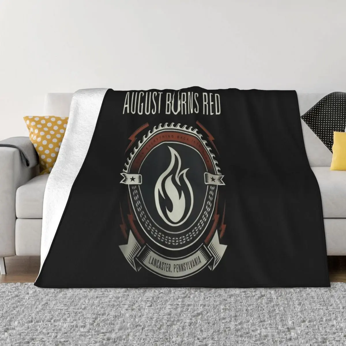 New Popular August Burns Red Metal Rock Band Mens Black Size S 3Xl Breathable Pure Female Humor Punk Throw Blanket