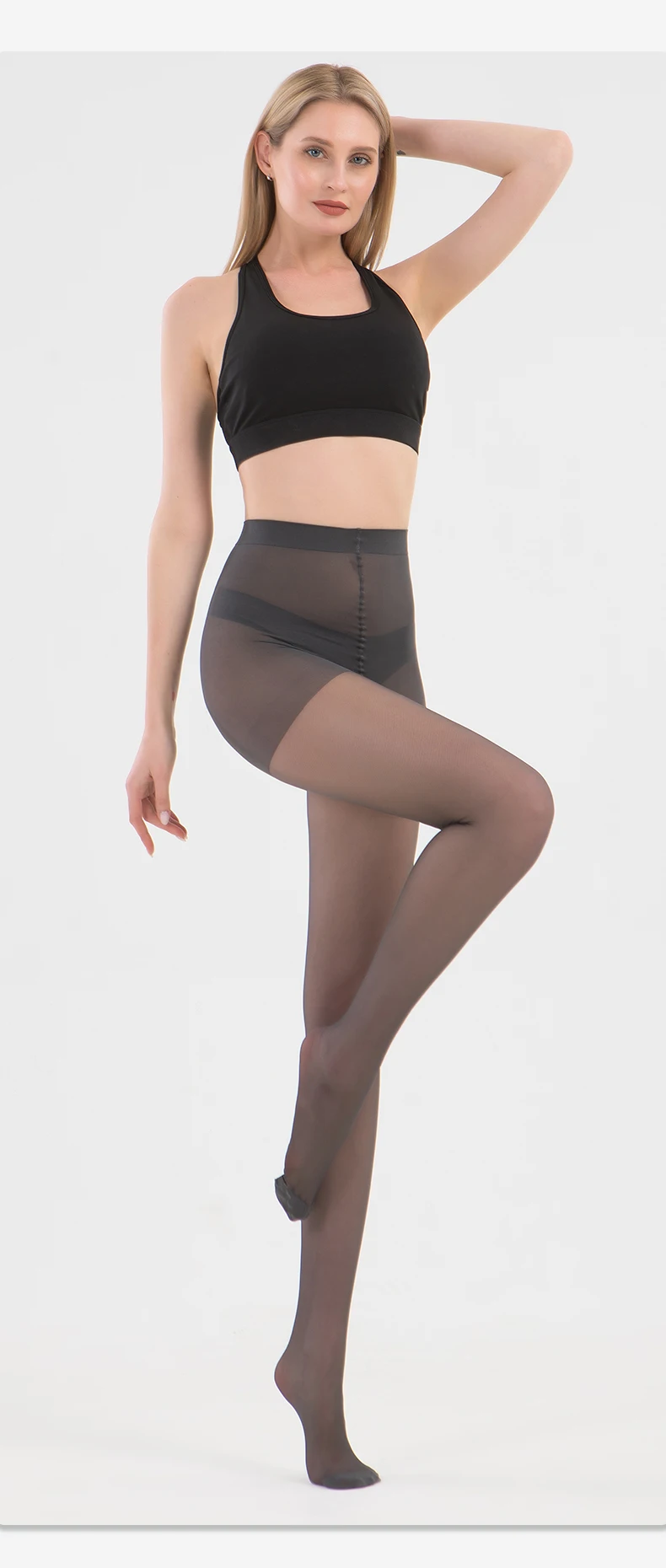 15D Ultradünne Transparente Damen-Strumpfhose in Übergröße Elastische Sexy Nylon-Strumpfhose für Frauen in Übergröße Superelastische Strümpfe – Detail 10