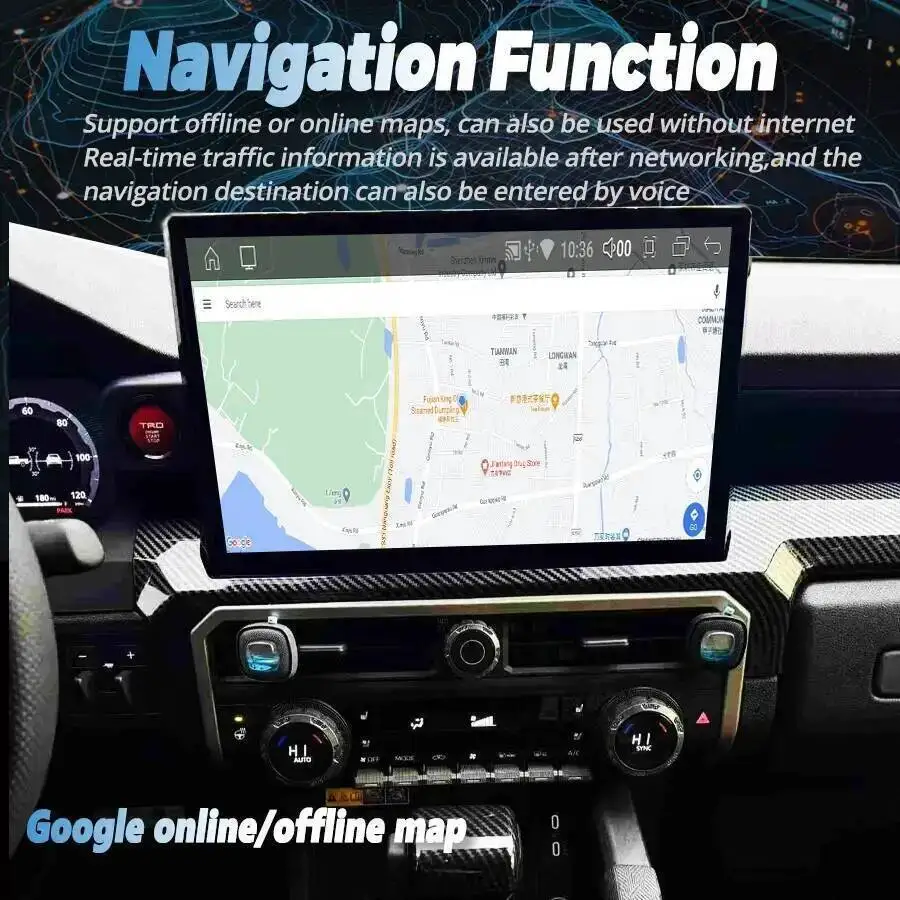 

12,3-дюймовый автомобильный экран Android для TOYOTA TACOMA 2024 2025, мультимедийный видеоплеер, авторадио, GPS, 4G, CarPlay, автомобильный радиоплеер HU