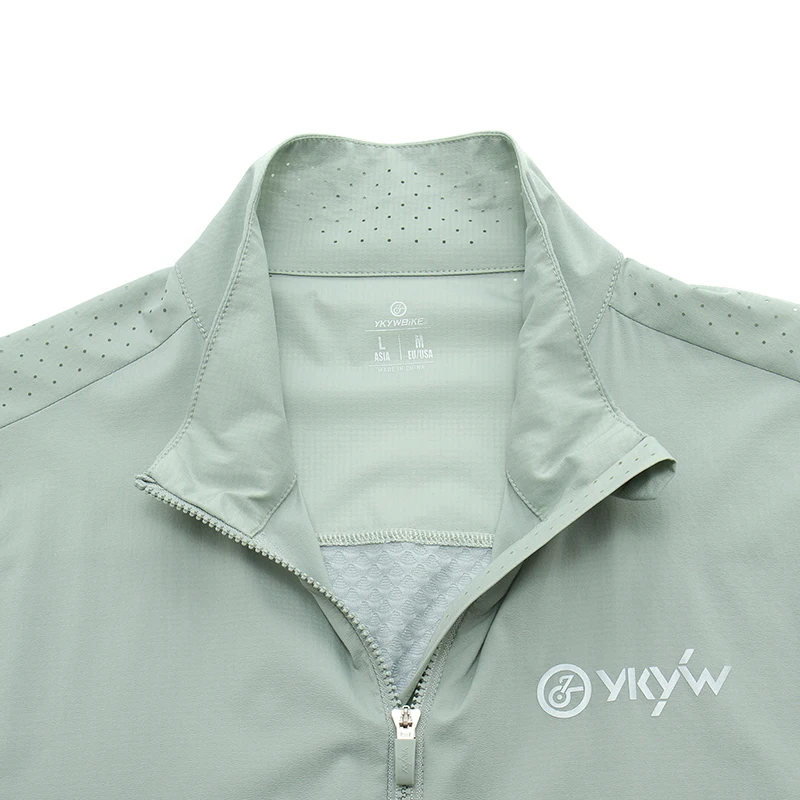 YKYW Herren winddichte wasserdichte Langarm-Radjacke YKK Doppelreißverschluss atmungsaktive MTB-Fahrradbekleidung Tops Pro Team Jersey – Detail 33