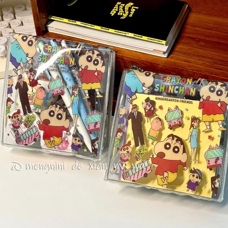 

Crayon Shin-chan Transparent Bag Cute Cartoon Pvc Waterproof Stationery Pouch New Fashion Exquisite Portable Makeup Bag Gifts