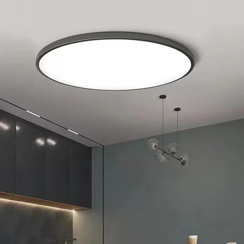 Plafonnier rond LED au design moderne, luminaire décoratif d'intérieur, idéal pour un salon, une chambre à coucher, une salle à manger ou une cuisine