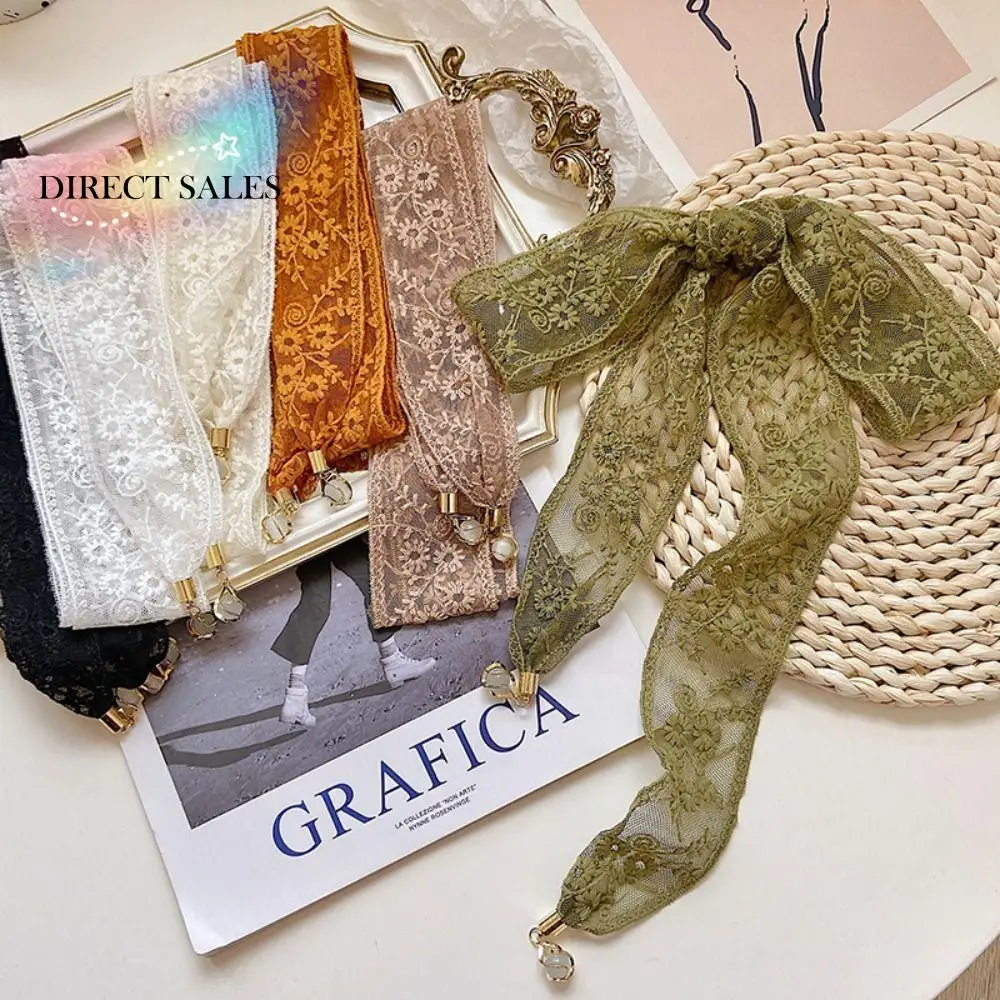 

Flower Lace Ribbon Hair Scarf Dressing Decoration Korean Style Braids Headband Hair Accessories Neckerchief Long Neck Scarves