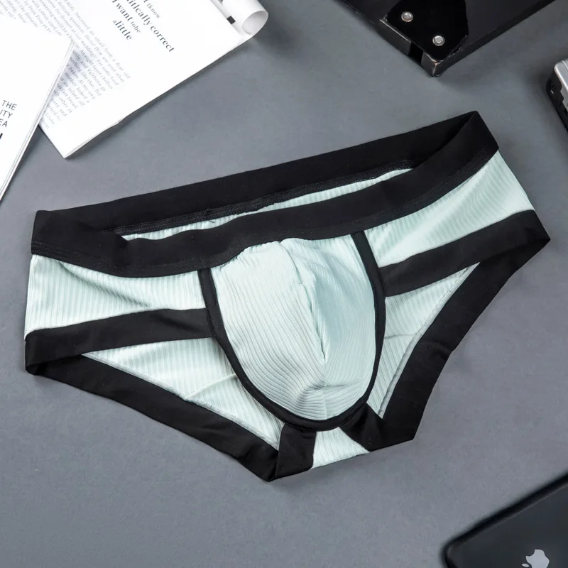 Fashion Sexy Briefs Mens Underwear Calzoncillos Homme Slip Male Double Layer Penis Pouch Panties Ropa Interior Hombre Underpants