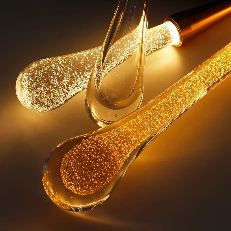 MYU TA クリスタル Led ペンダントライト寝室ダイニングルームバー水滴シャンデリア階段ランプ室内装飾吊りランプ