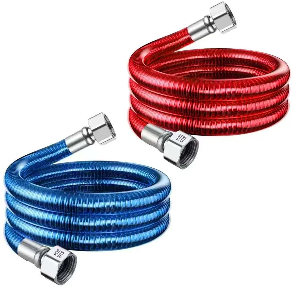 

Гибкий ручной шланг для насадки для душа из нержавеющей стали, взрывозащищенная удлинительная трубка для душа, универсальная антиобмотка