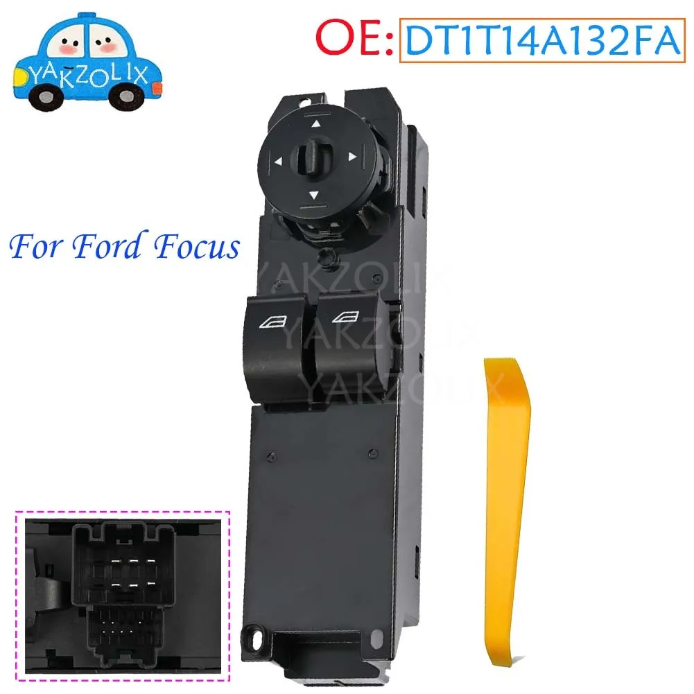 DT1T14A132FA For Ford Focus Master Driver Side Electric Power Window Switch Lifter Control Regulator Button Car Accessories