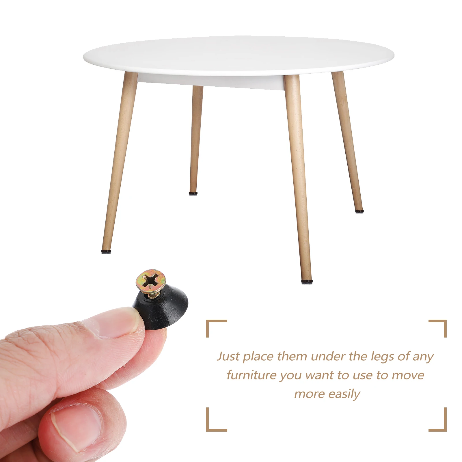 

100Pcs Furniture Leg Pads Moisture Proof Durable PVC Round Protective Covers for Sofa Chairs Table Floor Glides