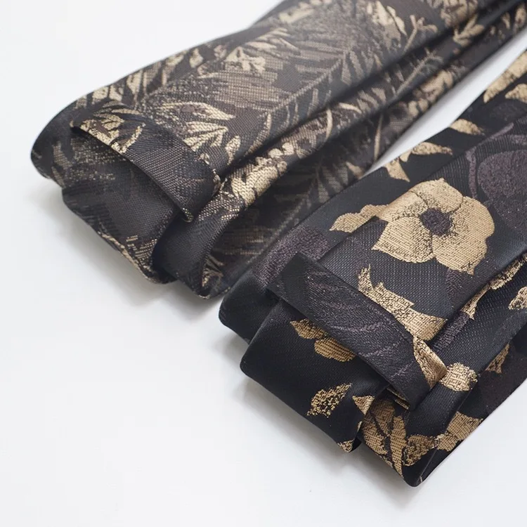 8 سنتيمتر التعادل الرجال الرجعية الذهب الأحمر الأعمال واسعة الزفاف العريس بدلة رسمية الرجال ربطة العنق اليد #5