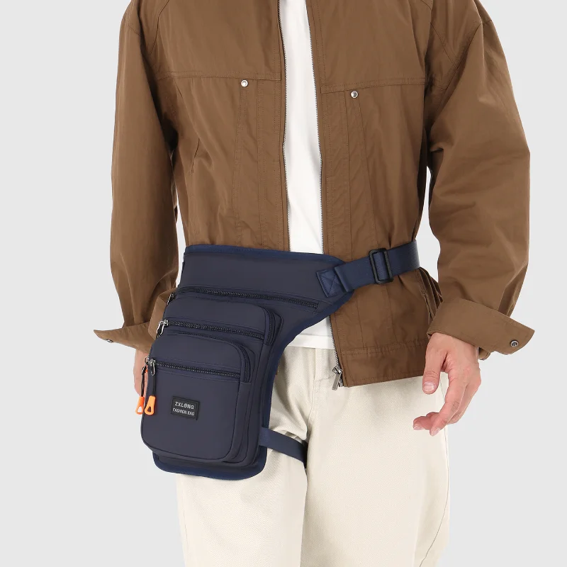 Unisex Leg Bag Waterproof Multi Purpose for Outdoor Hiking Motorcycle Running Daily Commute with Multi Pockets Adjustable Strap