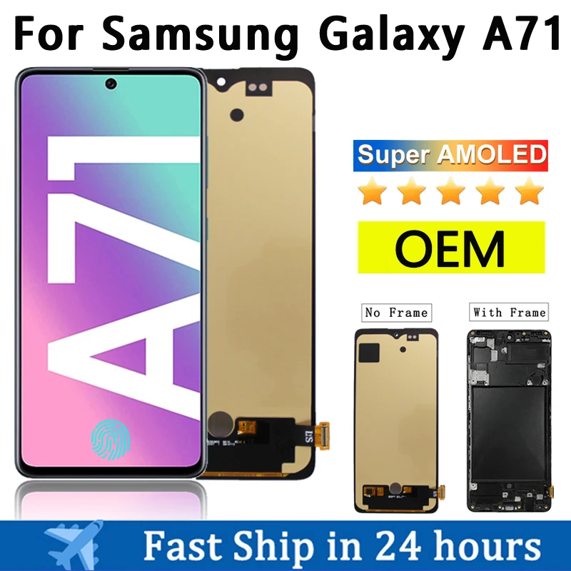 

6.7"Super AMOLED LCD For Samsung Galaxy A71 A715 A715F A715FD LCD Display Touch Screen Digitizer For Samsung A71 LCD Replacement