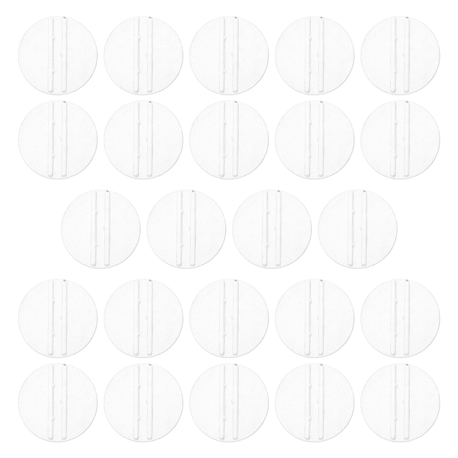 

100pcs Transparent Base Round Card Holder for Business Cards Table Number Desk Display Non Slip Stable Plastic