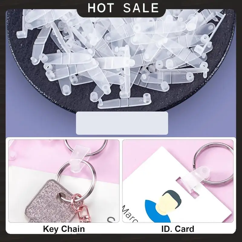 24-Hour Delivery 600 Pcs Plastic Keychain Clips, Acrylic Keychain Connector, Clear Keychain Clips For Crafts, Keychain Attachmen