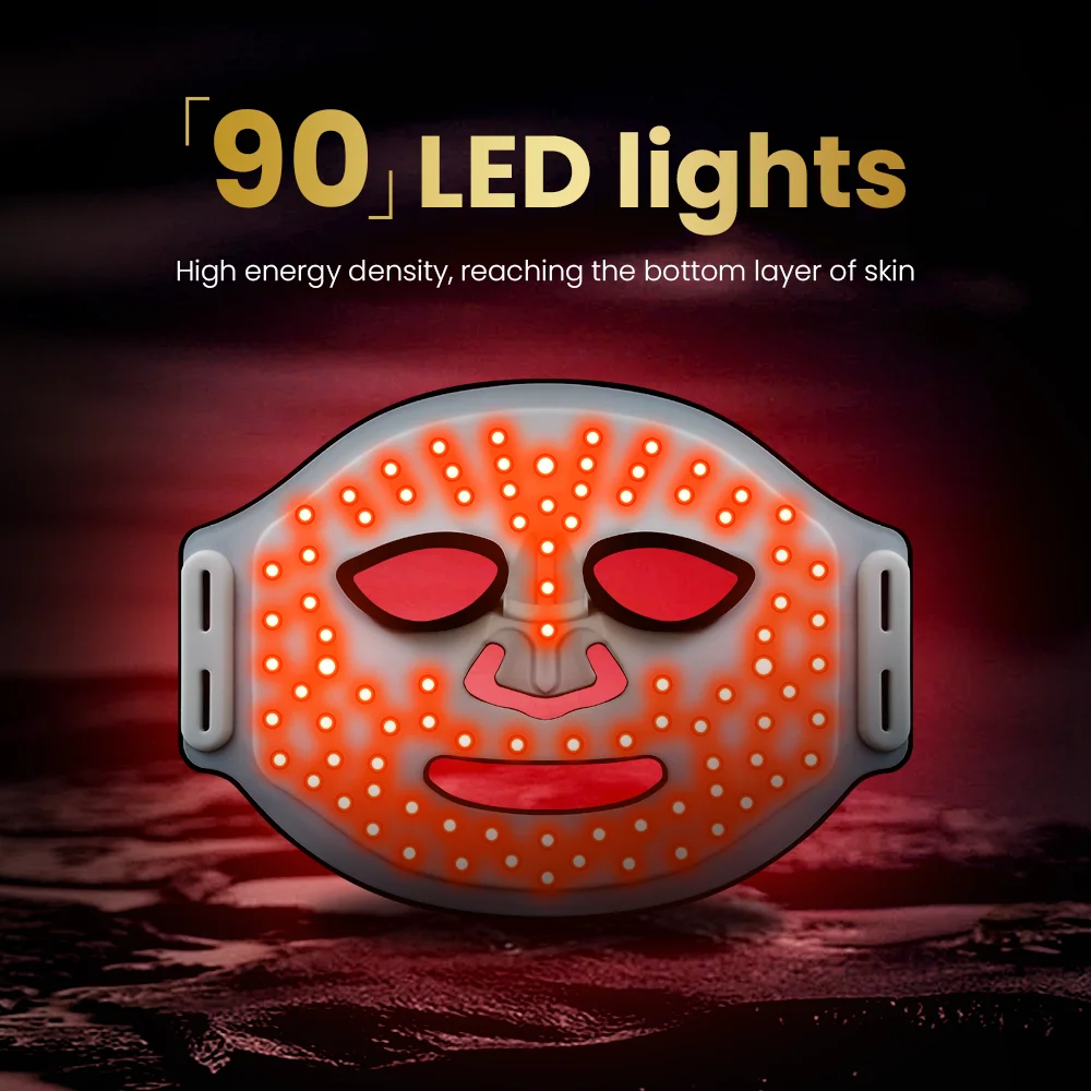 Nieuw Ontwerp Led Foton Therapie Masker 4 Kleuren Licht Huidverzorgingsinstrument Anti Acne Huidverjonging Whitening Gezichtsschoonheidsmasker