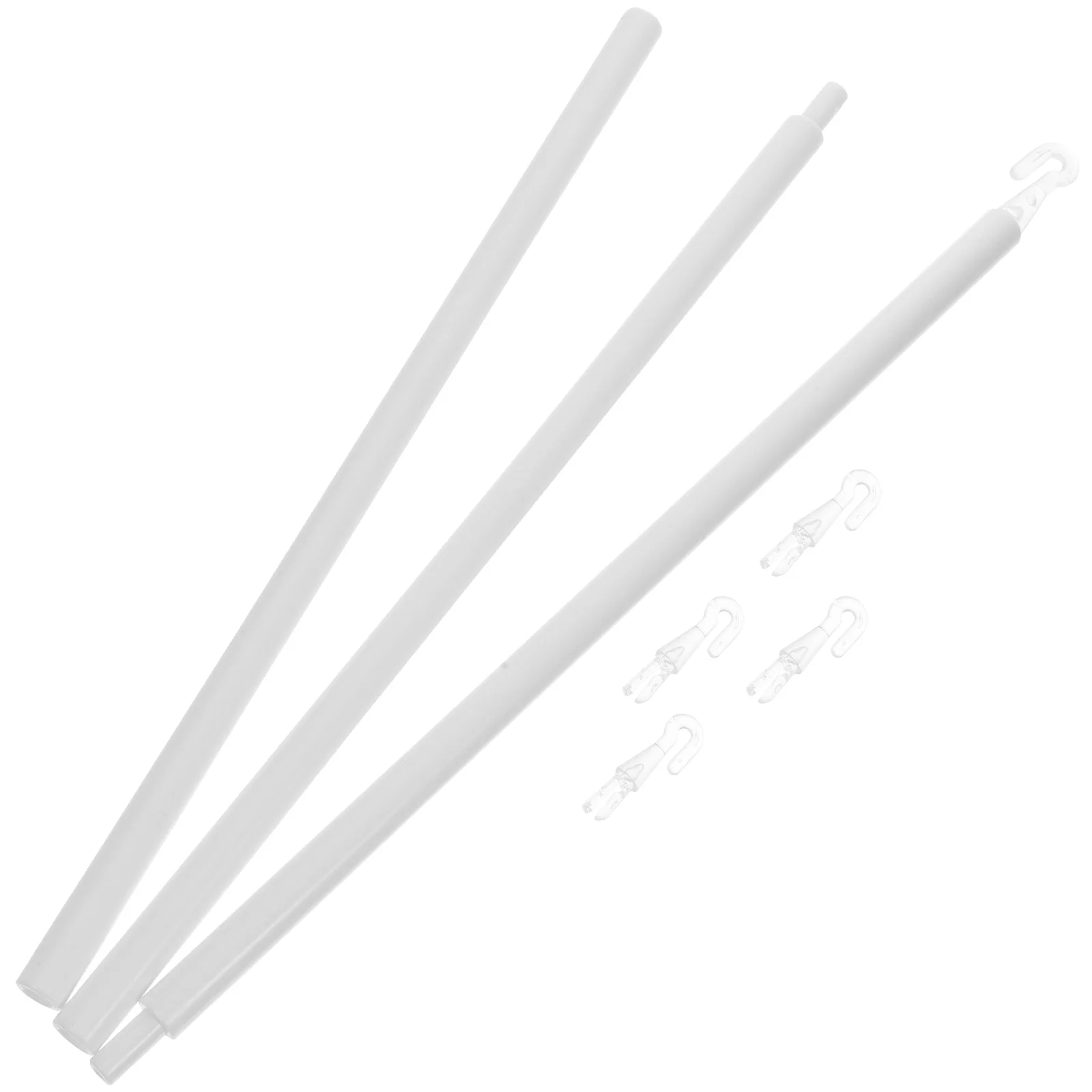 Tige rotative de volet, pièces aveugles, rideaux sans fil pour fenêtres, baguette à crochet de remplacement avec poteau d'ouverture de cravate