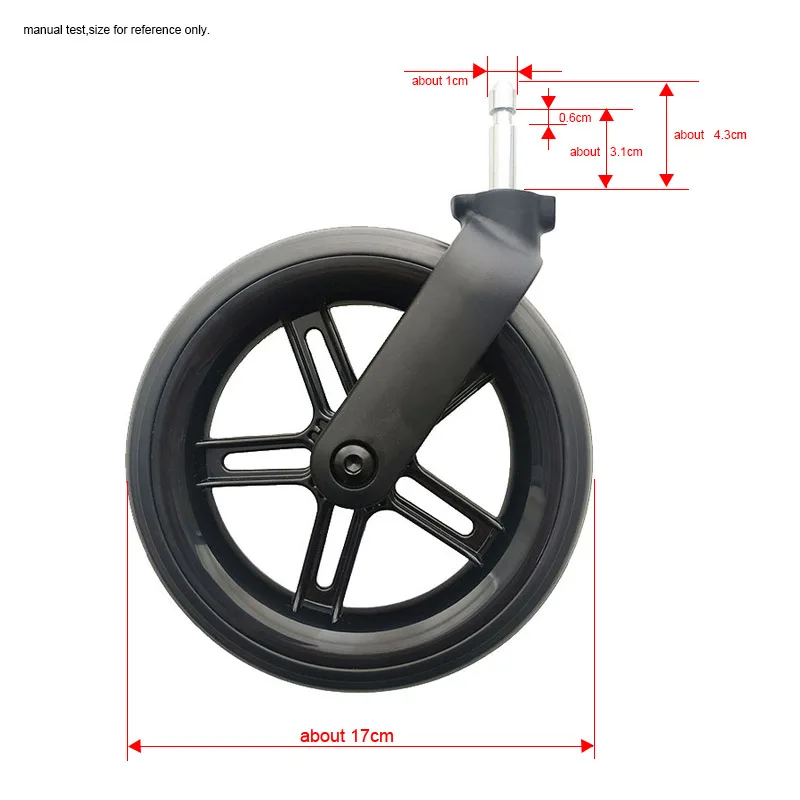 Roda Depan atau Belakang 17CM untuk Cybex Melio 2/3/Carbon/Pro Series Buggy HANYA Aksesori Melio Kereta Dorong Lainnya TIDAK Kompatibel!! !