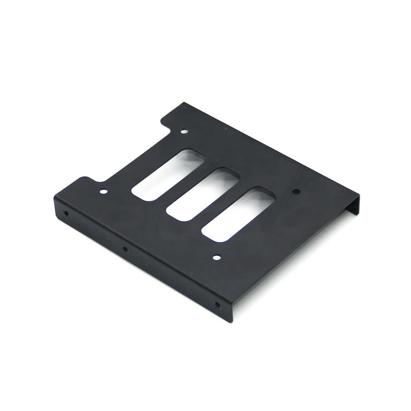 Patines negros de 2,5 "para SSD a bandeja Caddy de bahía de 3,5", disco duro HDD, bandeja de montaje de Metal, soporte, adaptador, carcasa convertidora
